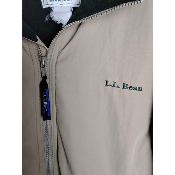 Vintage LL Bean Men's Nylon Warm Up Fleece Lined Jacket Zip Front XL - Picture 2 of 6